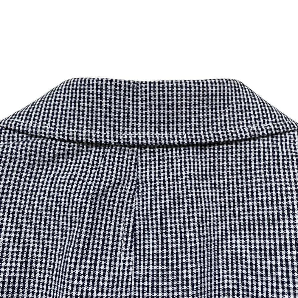 NEW IZOD Mens Blazer Medium Cotton Blue Check Preppy Sport Jacket NWT